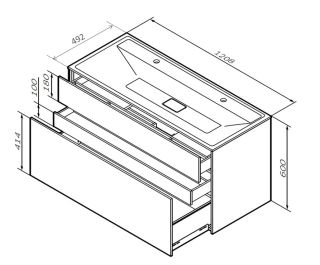 Am.pm INSPIRE 2.0 M50AFHX1203EGM тумба под раковину 120 см серый матовый